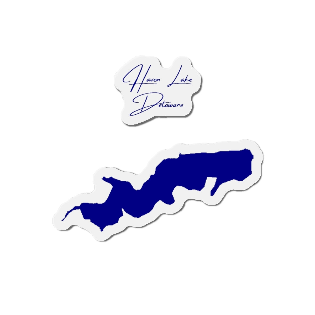 Delaware  Haven  Lake  Die  Cut  Magnet  front  position  view  from  front  4  x  4.webp