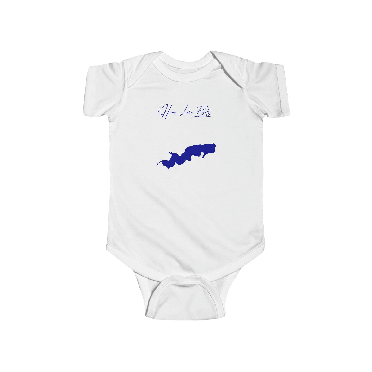 Delaware  Haven  Lake  Onesie  front  position  view  from  front  white.webp