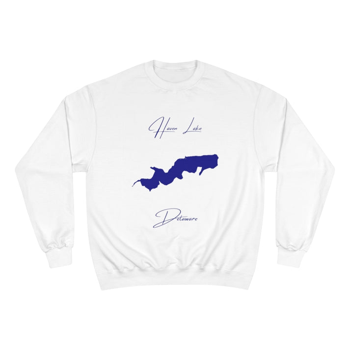 Delaware  Haven  Lake  Sweatshirt  front  position  view  from  front  white.webp