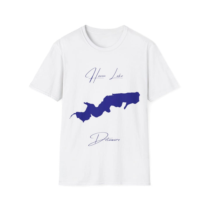 Delaware  Haven  Lake  T-shirt  front  position  view  from  front  white.webp