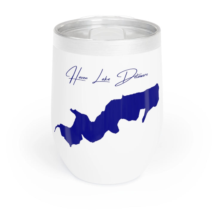 Delaware  Haven  Lake  Wine  Tumbler  front  position  view  from  front  white.webp