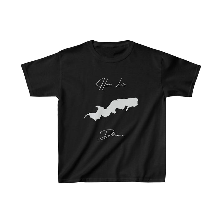 Delaware  Haven  Lake  Youth  T-shirt  front  position  view  from  front  black.webp