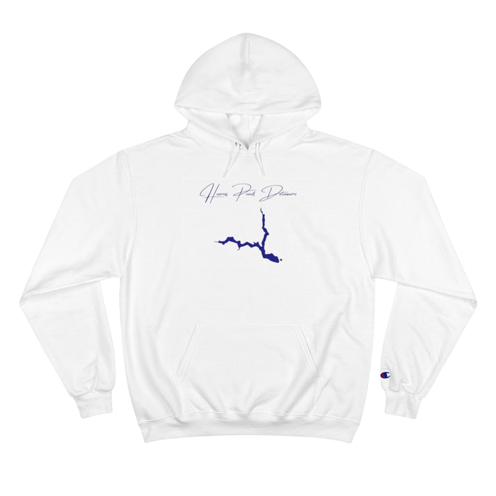 Delaware  Hearns  Pond  Hoodie  front  position  view  from  front  white.webp