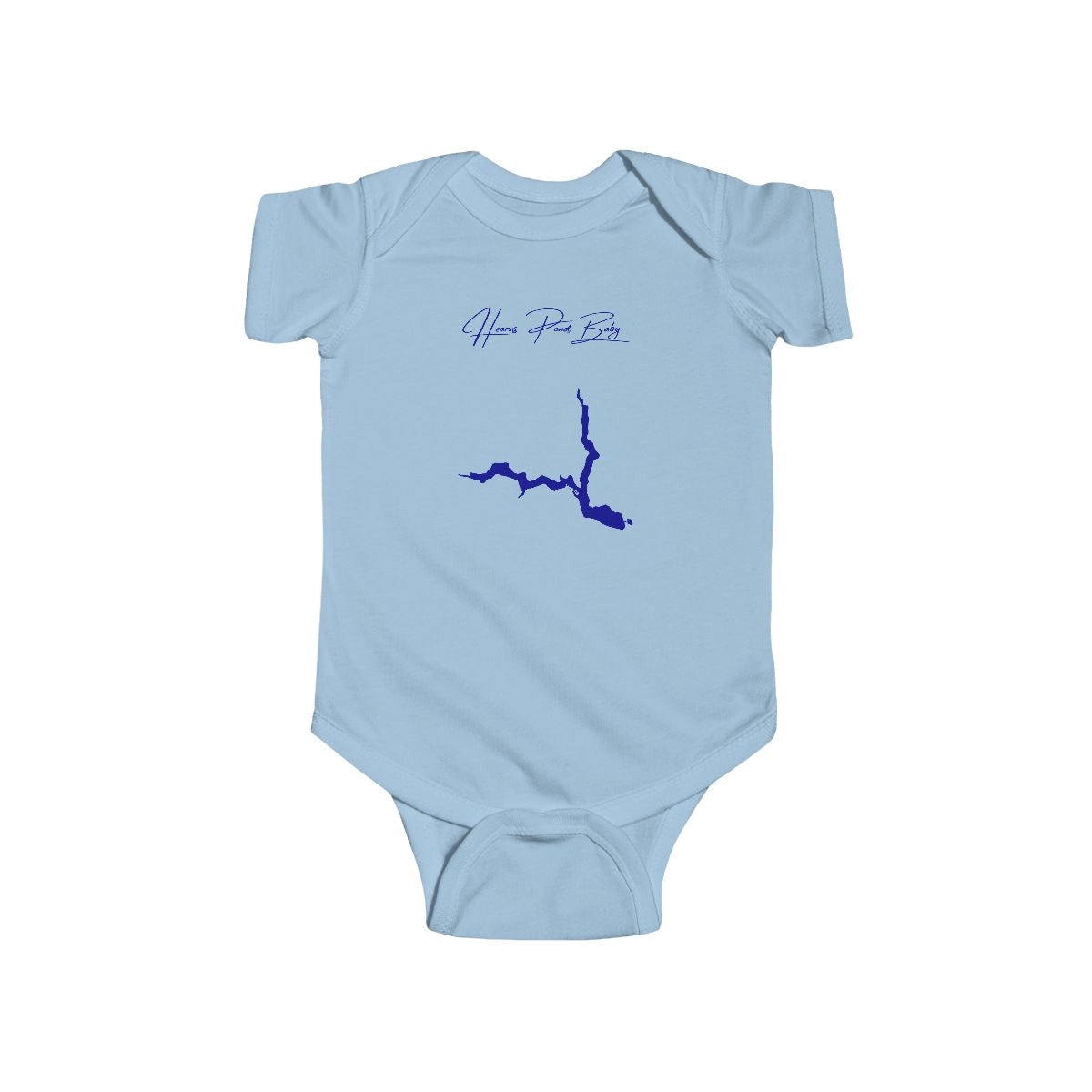 Delaware  Hearns  Pond  Onesie  front  position  view  from  front  light  blue.webp