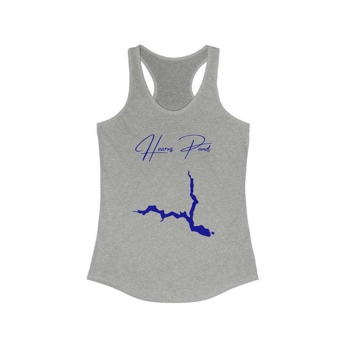 Delaware  Hearns  Pond  Racerback-Tank  front  position  view  from  front  heather  grey.webp