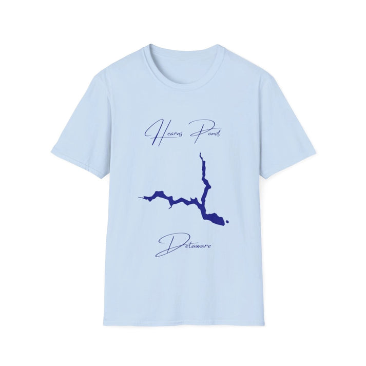 Delaware  Hearns  Pond  T-shirt  front  position  view  from  front  light  blue.webp
