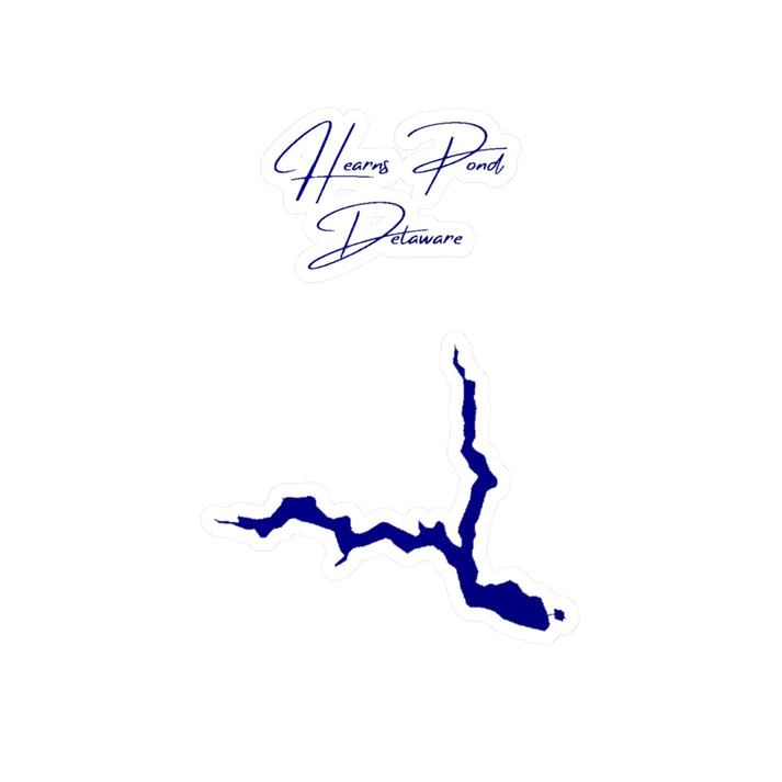 Delaware  Hearns  Pond  Vinyl  Decal  other  position  view  from  front  4  x  6.webp