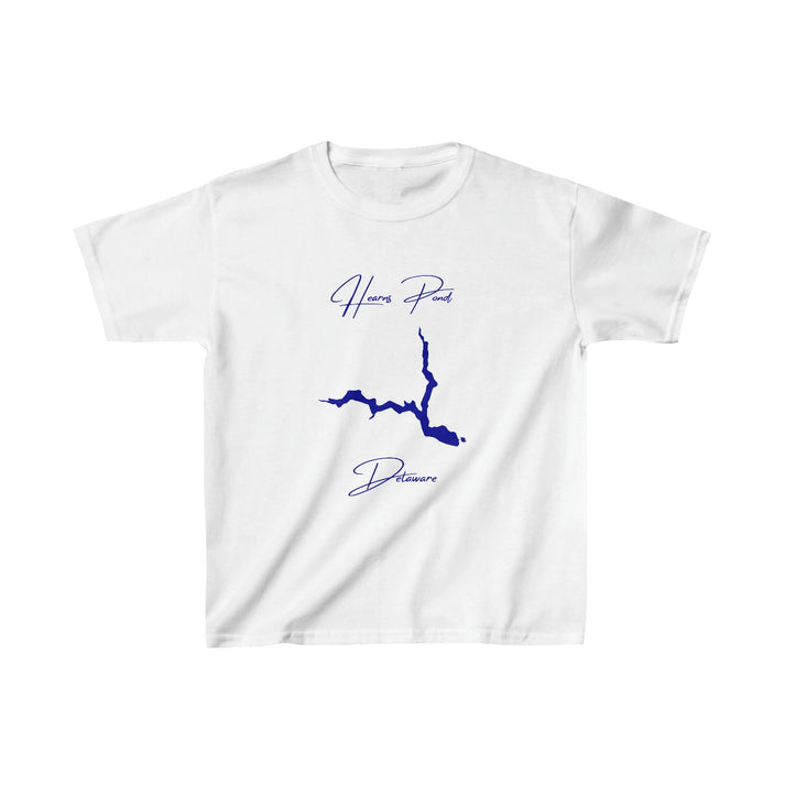 Delaware  Hearns  Pond  Youth  T-shirt  front  position  view  from  front  white.webp