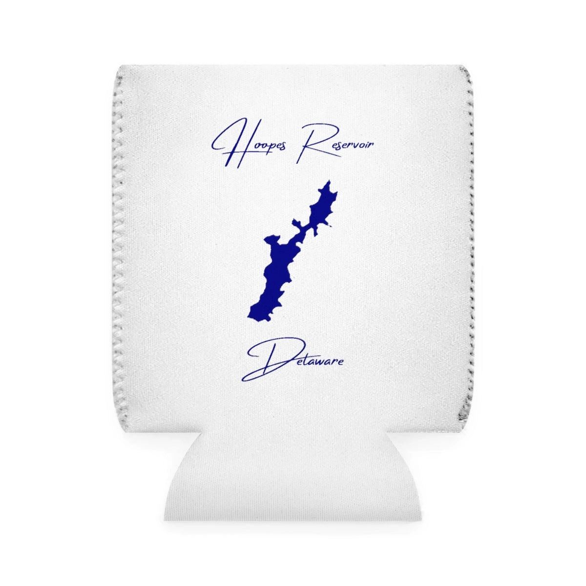 Delaware  Hoopes  Reservoir  Can  Koozie  front  position  view  from  front-1  white.webp