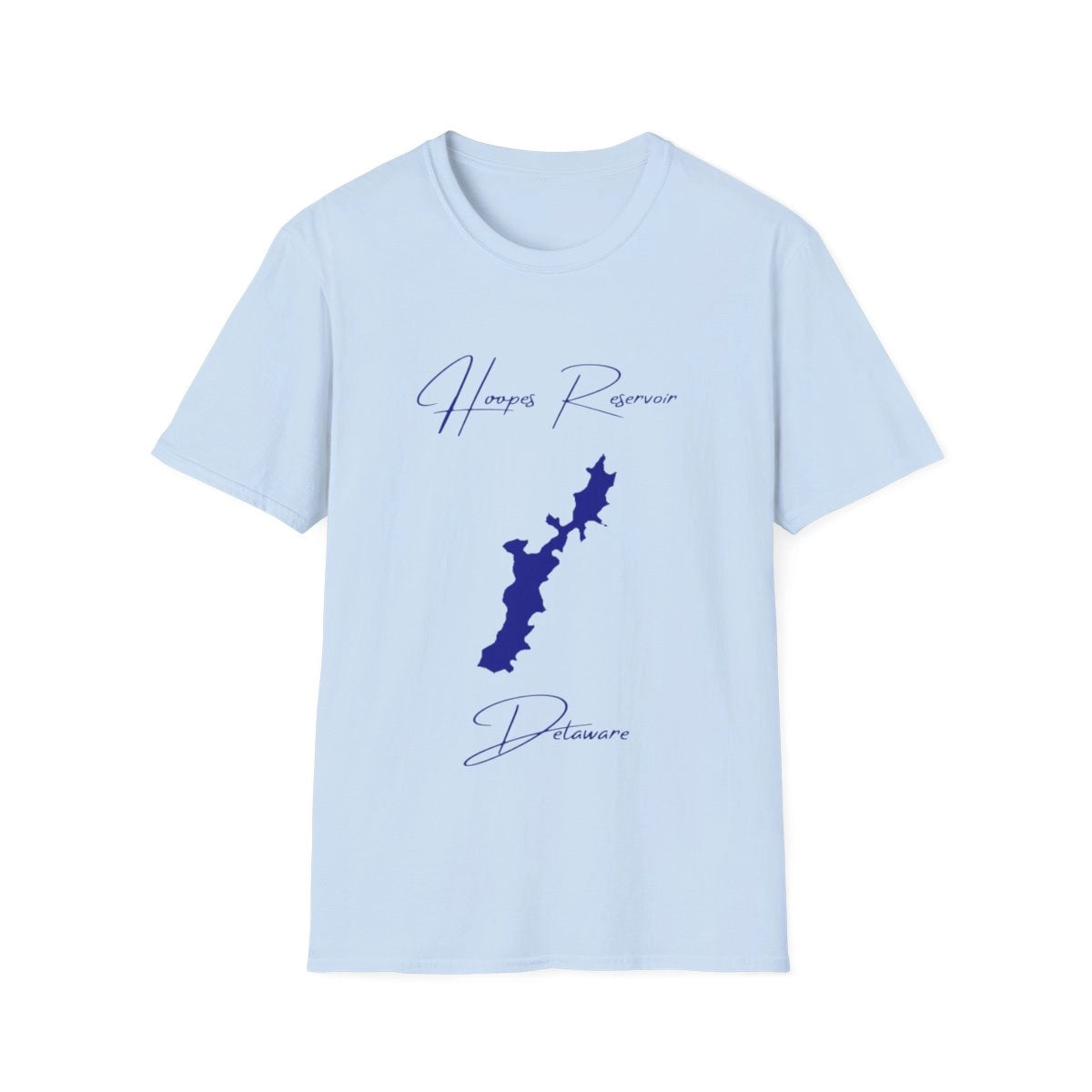 Delaware  Hoopes  Reservoir  T-shirt  front  position  view  from  front  light  blue.webp
