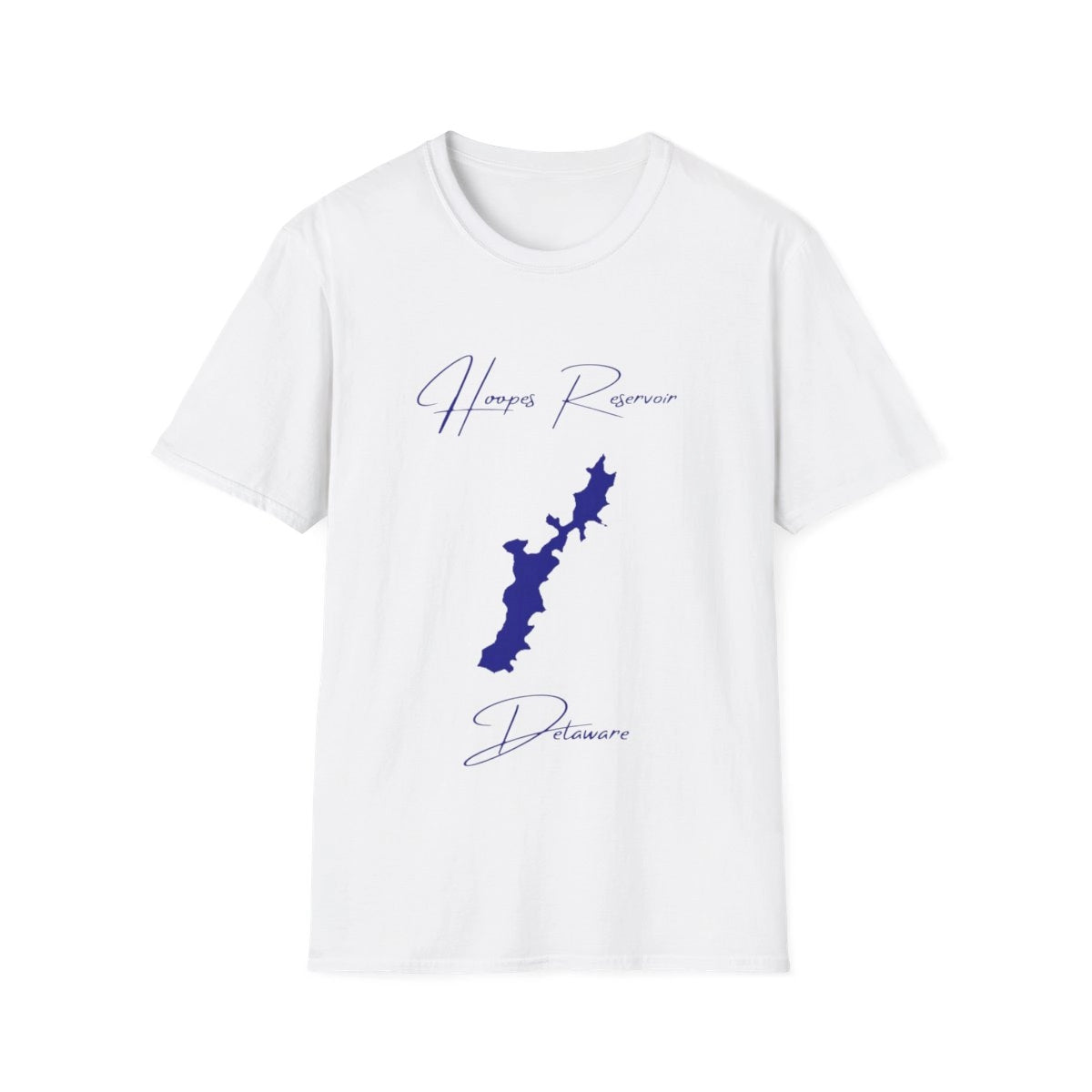 Delaware  Hoopes  Reservoir  T-shirt  front  position  view  from  front  white.webp