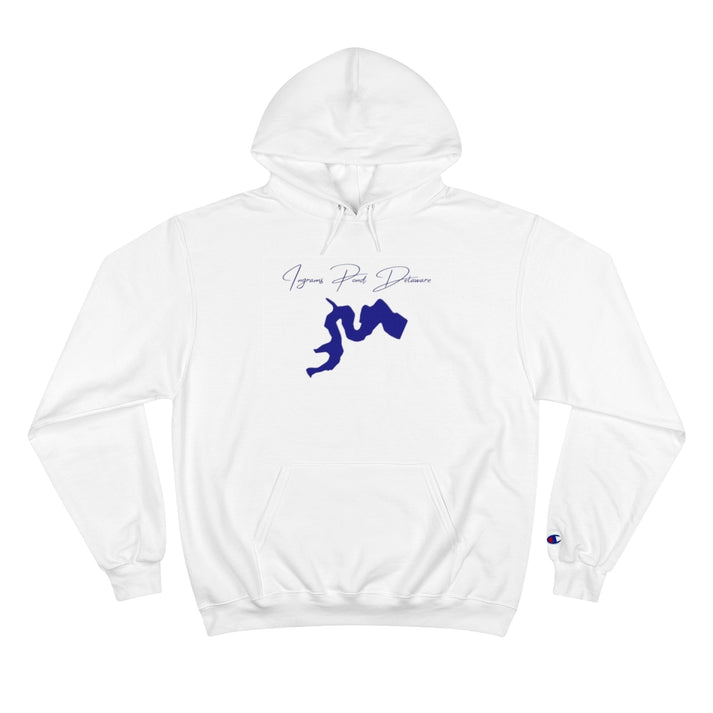 Delaware  Ingrams  Pond  Hoodie  front  position  view  from  front  white.webp