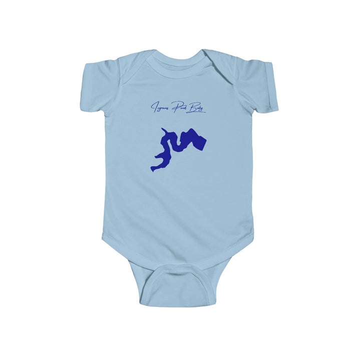 Delaware  Ingrams  Pond  Onesie  front  position  view  from  front  light  blue.webp