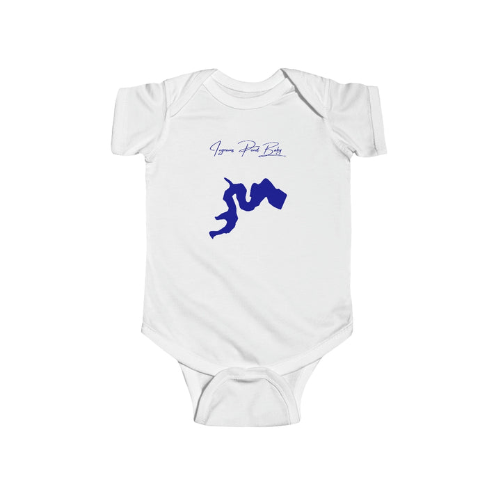 Delaware  Ingrams  Pond  Onesie  front  position  view  from  front  white.webp