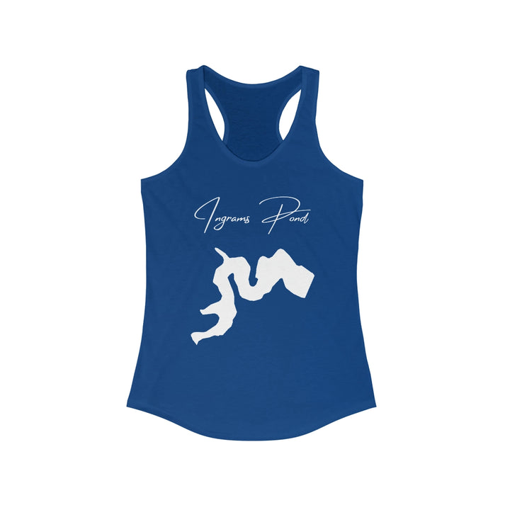 Delaware  Ingrams  Pond  Racerback-Tank  front  position  view  from  front  solid  royal.webp