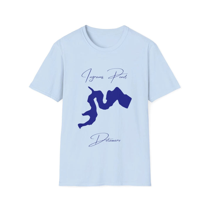 Delaware  Ingrams  Pond  T-shirt  front  position  view  from  front  light  blue.webp