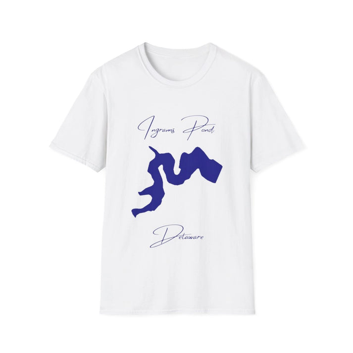 Delaware  Ingrams  Pond  T-shirt  front  position  view  from  front  white.webp