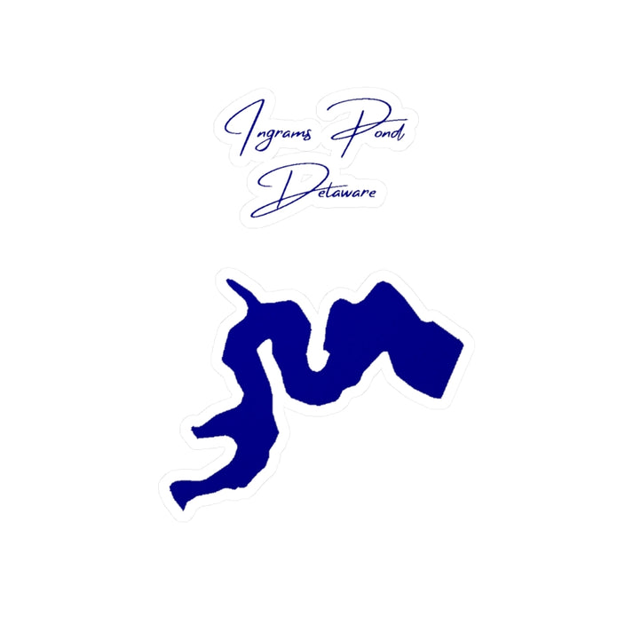 Delaware  Ingrams  Pond  Vinyl  Decal  other  position  view  from  front  4  x  6.webp