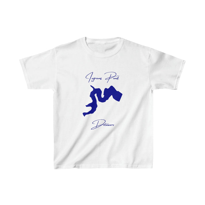 Delaware  Ingrams  Pond  Youth  T-shirt  front  position  view  from  front  white.webp