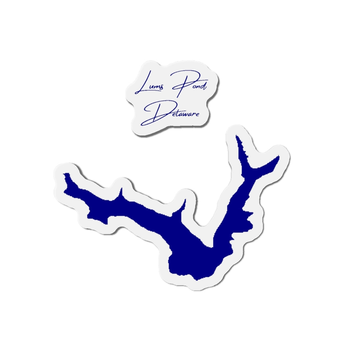 Delaware  Lums  Pond  Die  Cut  Magnet  front  position  view  from  front  4  x  4.webp