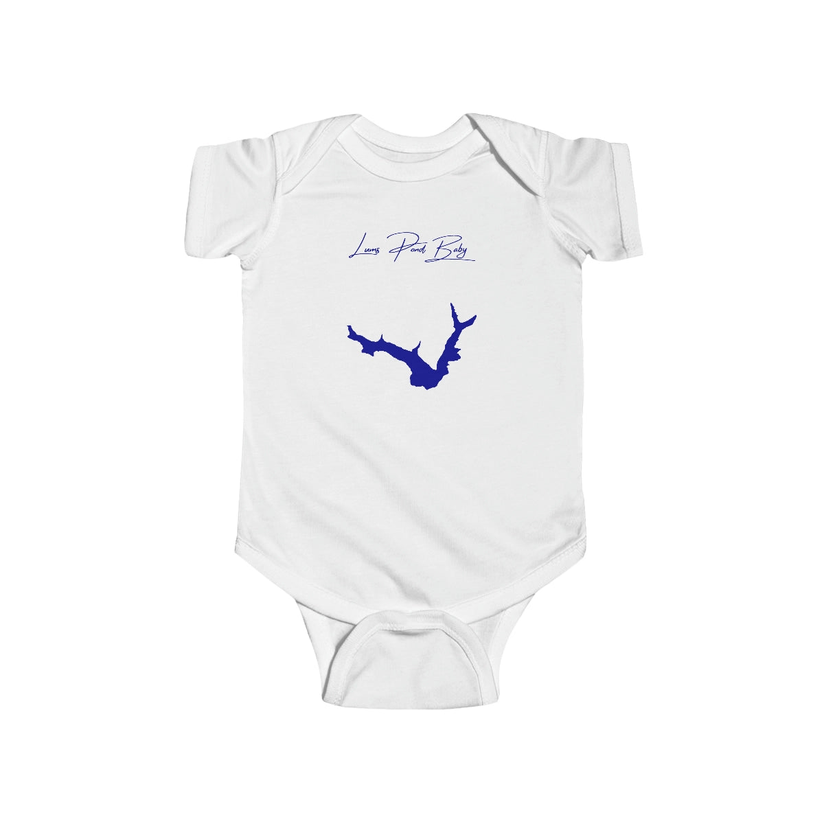 Delaware  Lums  Pond  Onesie  front  position  view  from  front  white.webp