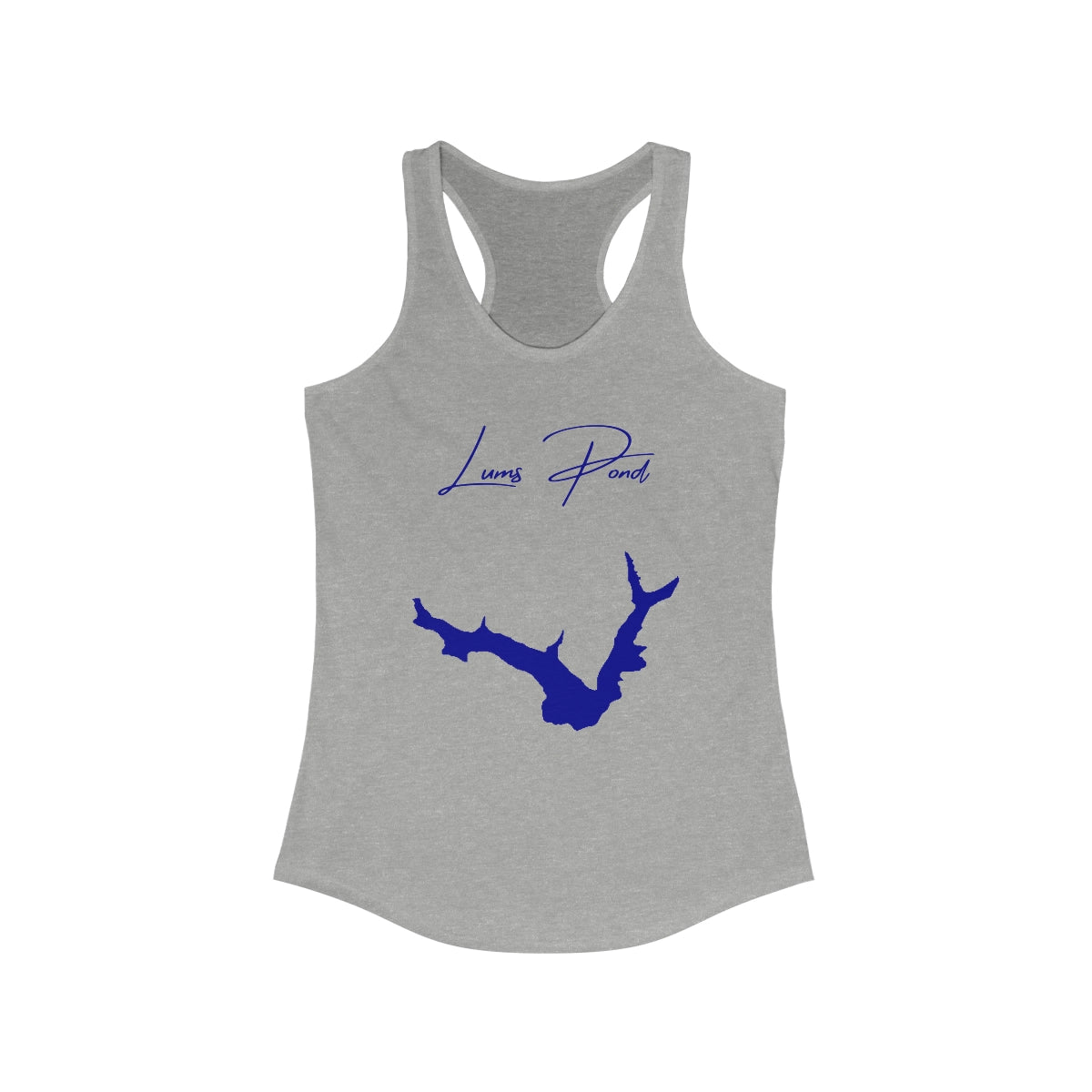Delaware  Lums  Pond  Racerback-Tank  front  position  view  from  front  heather  grey.webp