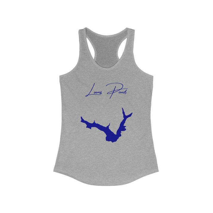 Delaware  Lums  Pond  Racerback-Tank  front  position  view  from  front  heather  grey.webp