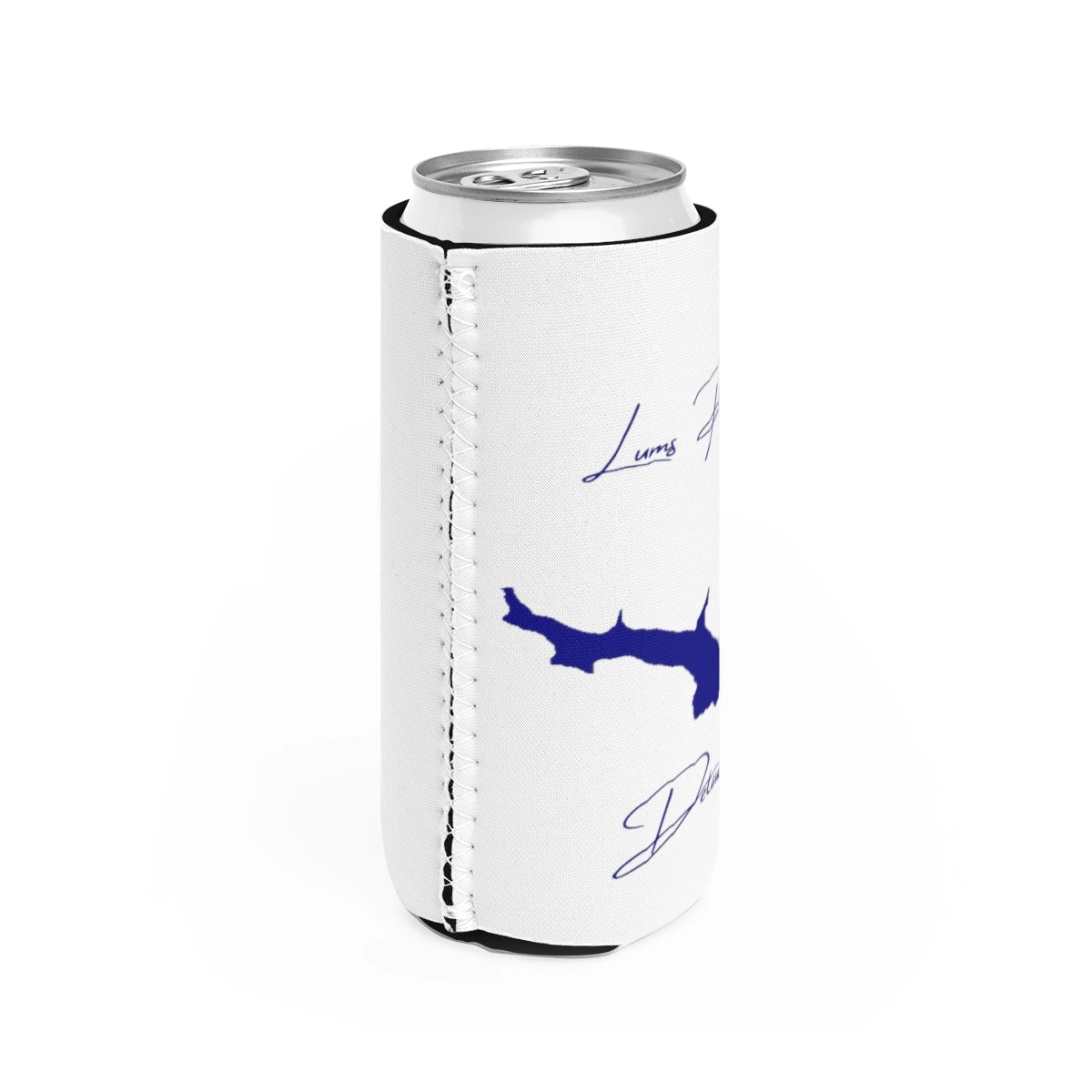 Delaware  Lums  Pond  Slim  Can  Koozie  all  position  view  from  right  white.webp