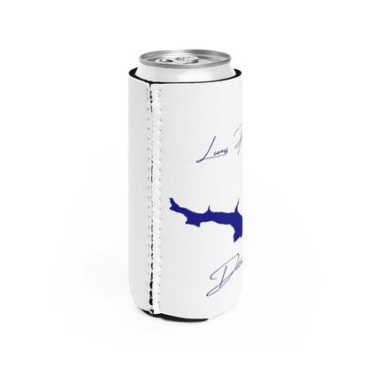 Delaware  Lums  Pond  Slim  Can  Koozie  all  position  view  from  right  white.webp
