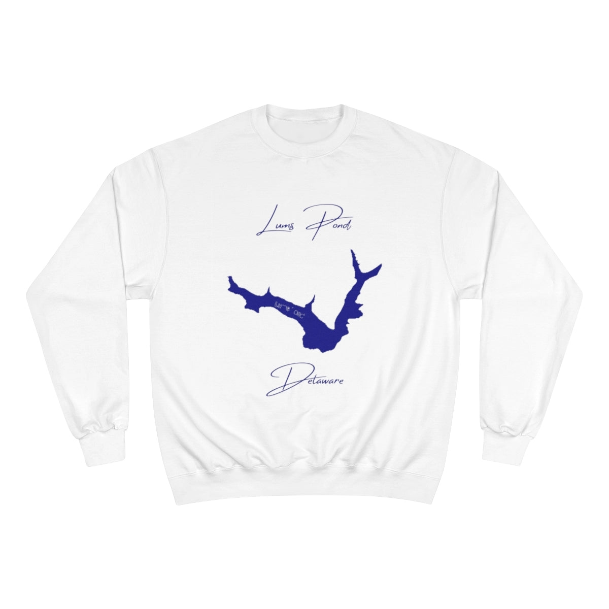 Delaware  Lums  Pond  Sweatshirt  front  position  view  from  front  white.webp