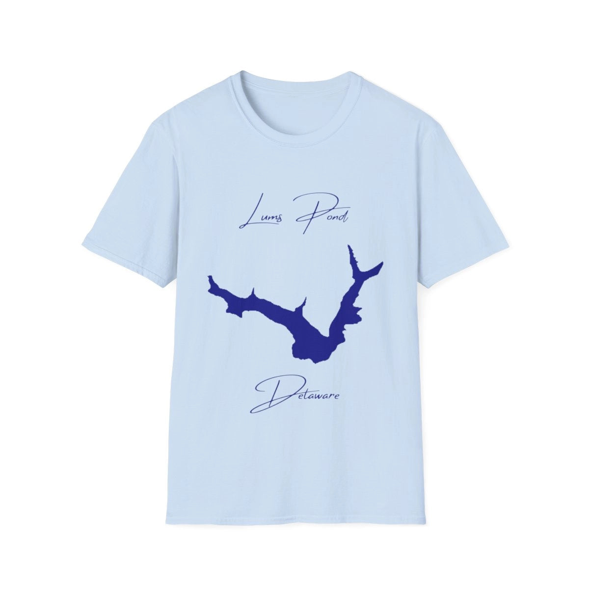 Delaware  Lums  Pond  T-shirt  front  position  view  from  front  light  blue.webp