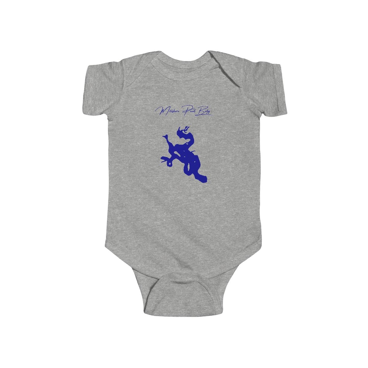 Delaware  Millsboro  Pond  Onesie  front  position  view  from  front  heather.webp