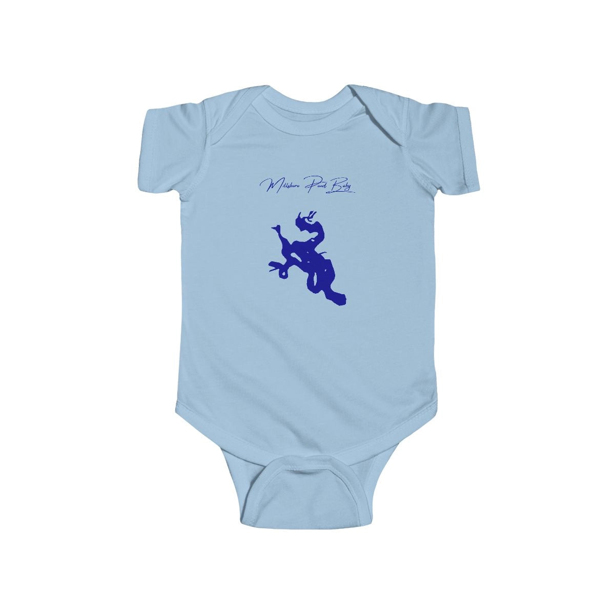 Delaware  Millsboro  Pond  Onesie  front  position  view  from  front  light  blue.webp