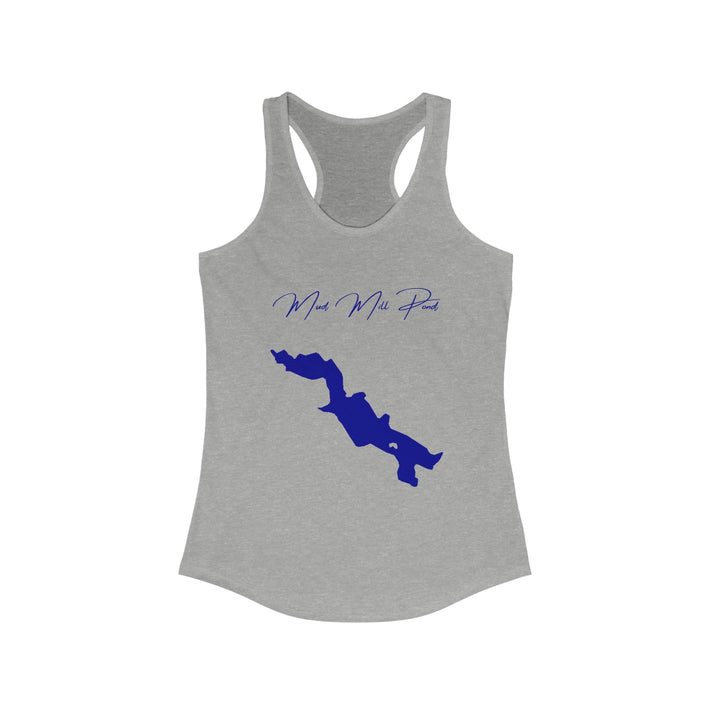 Delaware  Mud  Mill  Pond  Racerback-Tank  front  position  view  from  front  heather  grey.webp