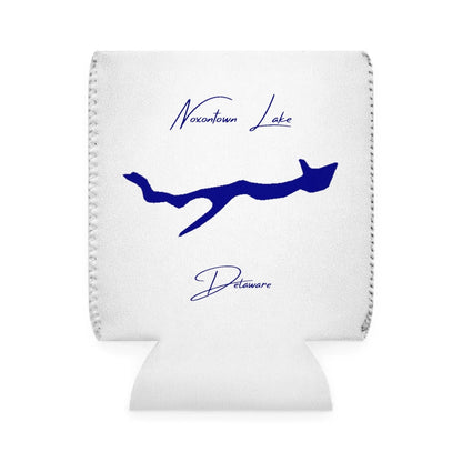 Delaware  Noxontown  Lake  Can  Koozie  front  position  view  from  front-1  white.webp