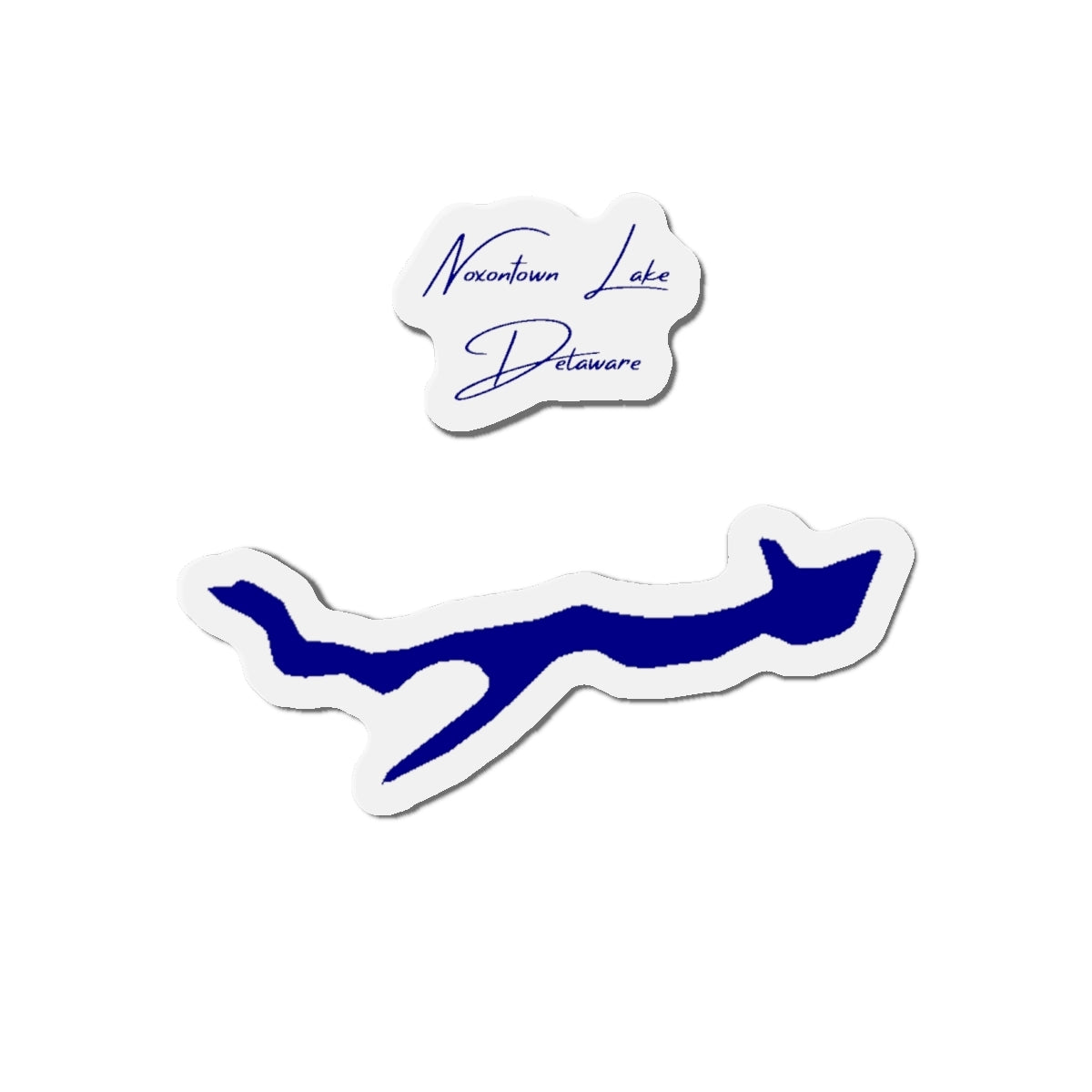 Delaware  Noxontown  Lake  Die  Cut  Magnet  front  position  view  from  front  4  x  4.webp