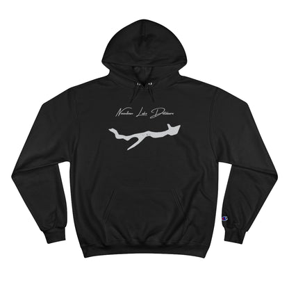 Delaware  Noxontown  Lake  Hoodie  front  position  view  from  front  black.webp
