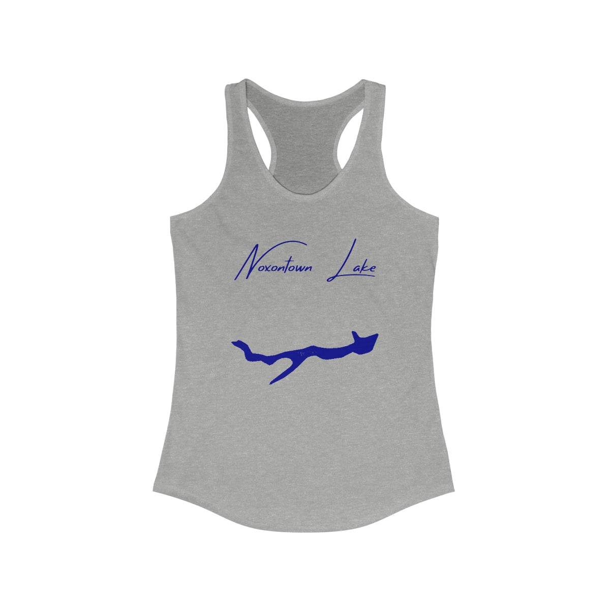 Delaware  Noxontown  Lake  Racerback-Tank  front  position  view  from  front  heather  grey.webp