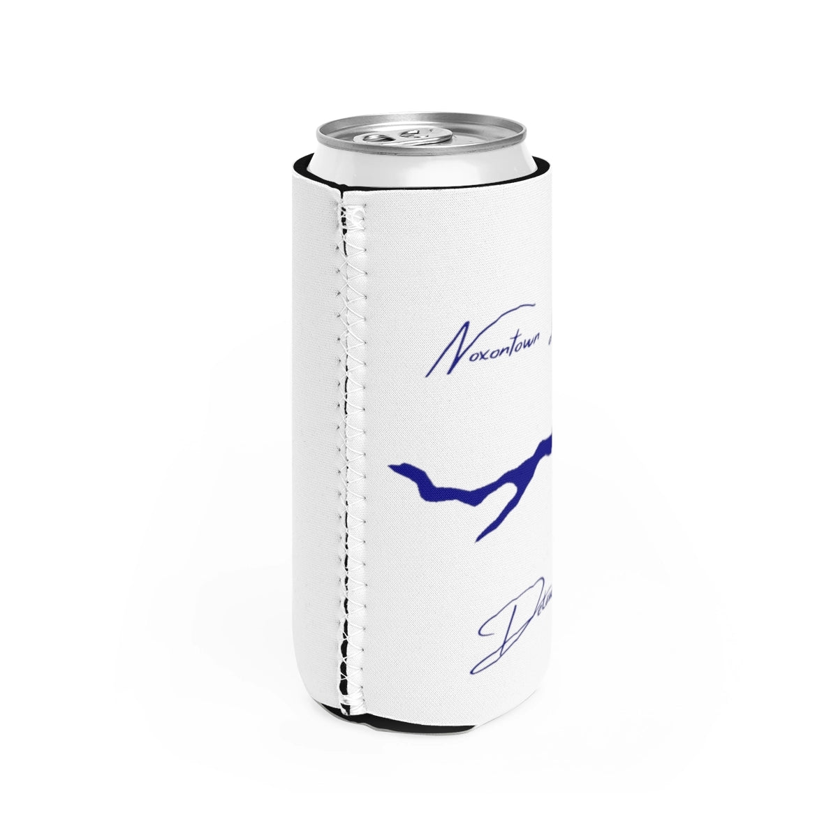 Delaware  Noxontown  Lake  Slim  Can  Koozie  all  position  view  from  right  white.webp