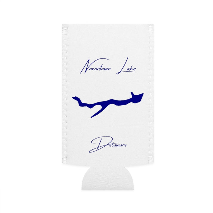 Delaware  Noxontown  Lake  Slim  Can  Koozie  front  position  view  from  flat-front  white.webp