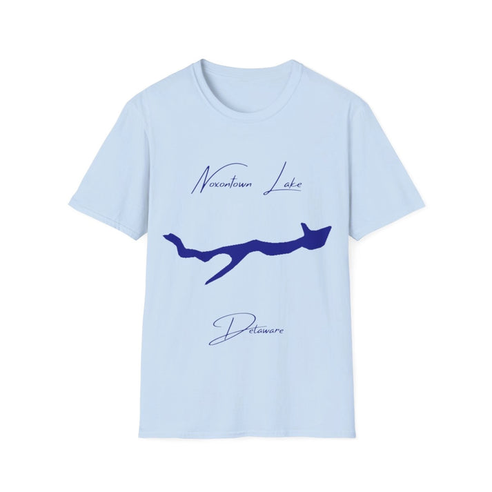 Delaware  Noxontown  Lake  T-shirt  front  position  view  from  front  light  blue.webp