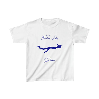 Delaware  Noxontown  Lake  Youth  T-shirt  front  position  view  from  front  white.webp