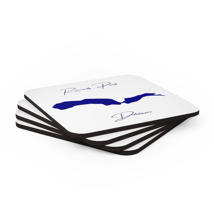Delaware  Records  Pond  Coaster  Set  front  position  view  from  stacked  3.75  x  3.75.webp