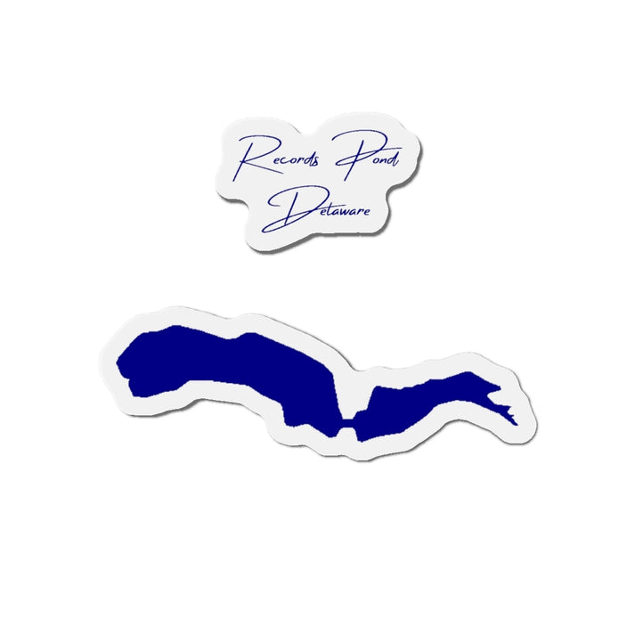 Delaware  Records  Pond  Die  Cut  Magnet  front  position  view  from  front  4  x  4.webp