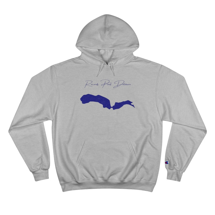 Delaware  Records  Pond  Hoodie  front  position  view  from  front  light  steel.webp