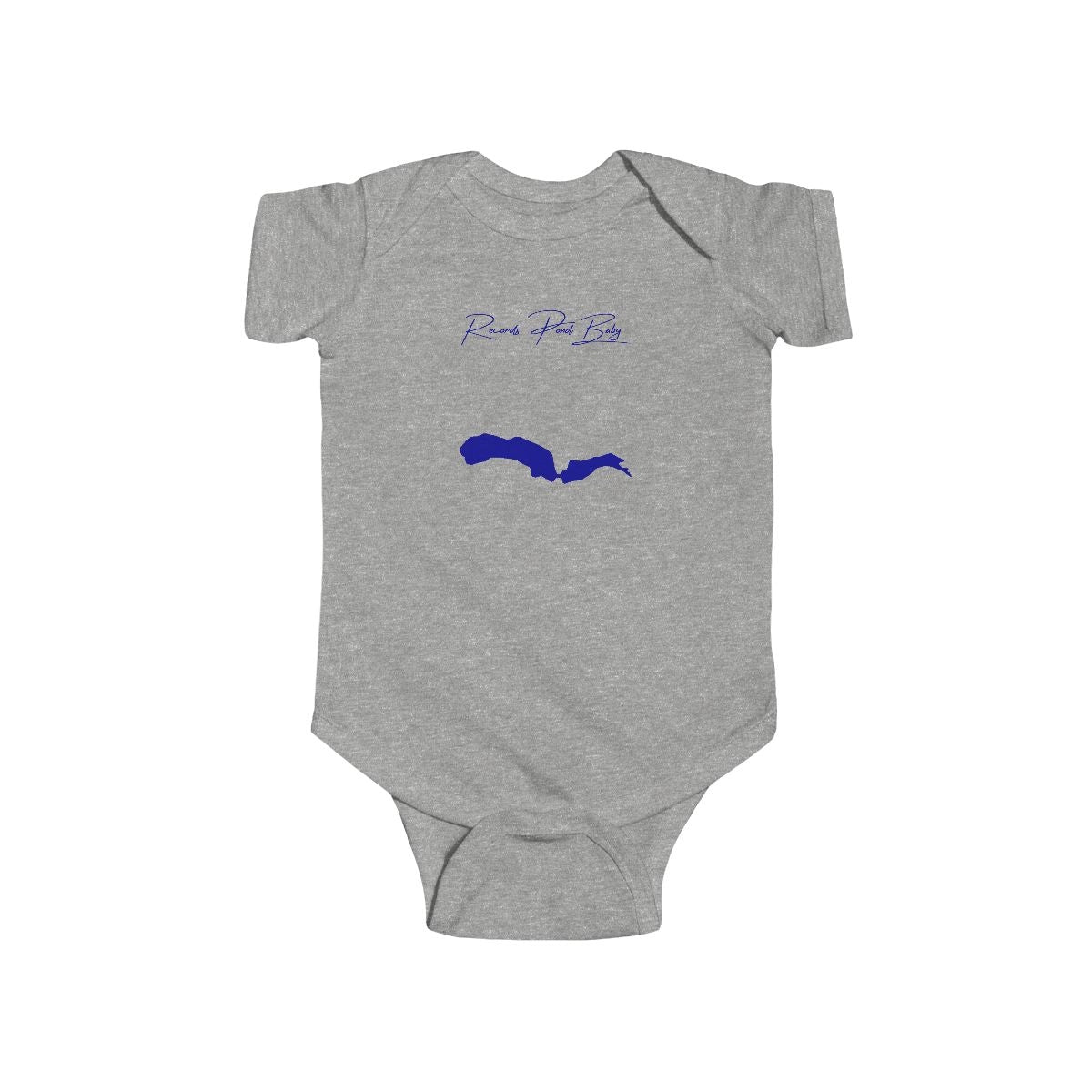 Delaware  Records  Pond  Onesie  front  position  view  from  front  heather.webp