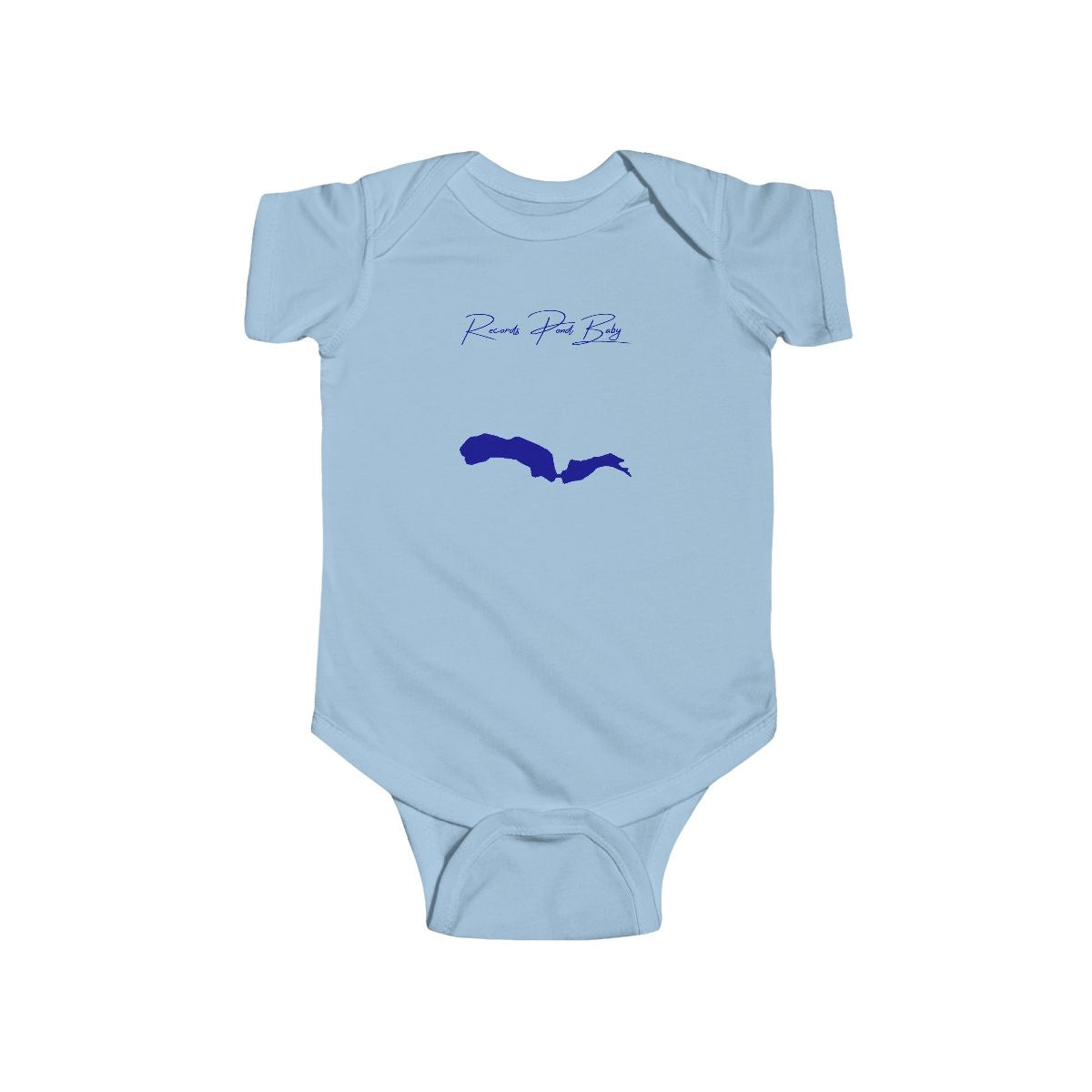 Delaware  Records  Pond  Onesie  front  position  view  from  front  light  blue.webp