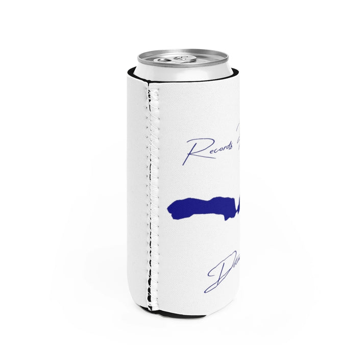 Delaware  Records  Pond  Slim  Can  Koozie  all  position  view  from  right  white.webp