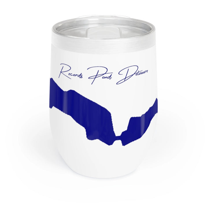Delaware  Records  Pond  Wine  Tumbler  front  position  view  from  front  white.webp
