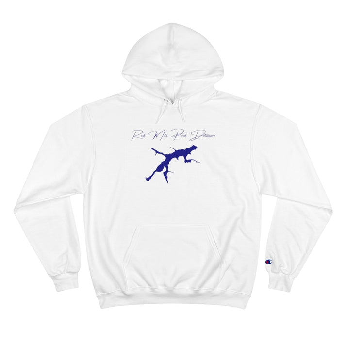 Delaware  Red  Mill  Pond  Hoodie  front  position  view  from  front  white.webp